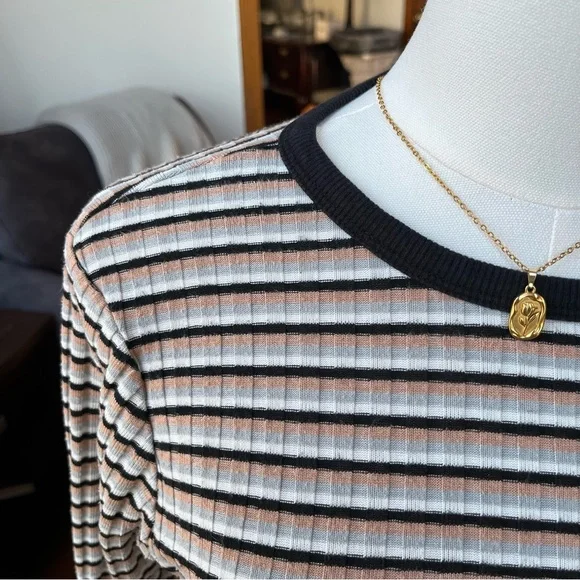 zara striped top - Picture 3 of 4